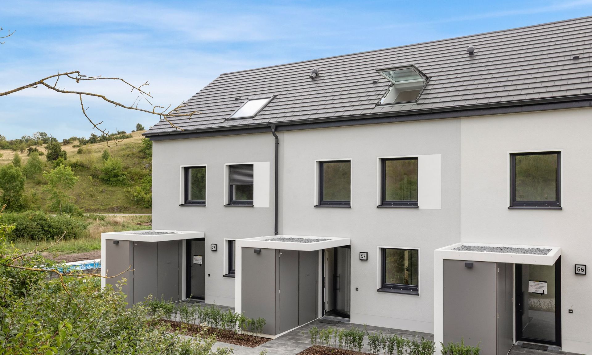 Zukunftsorientiertes Wohnquartier mit 27 modernen Reihenhäusern